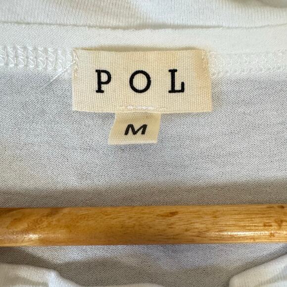 POL NWOT Women's Size Medium Oversized Waffle Knit Short Sleeve Raglan Top - Picture 6 of 9